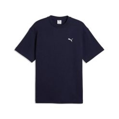 T-shirt z detalami przeszyć Puma. Niebieskie t-shirty męskie Puma, xs, bez wzorów, ze skóry, bez kołnierzyka. Za 164.00 zł.