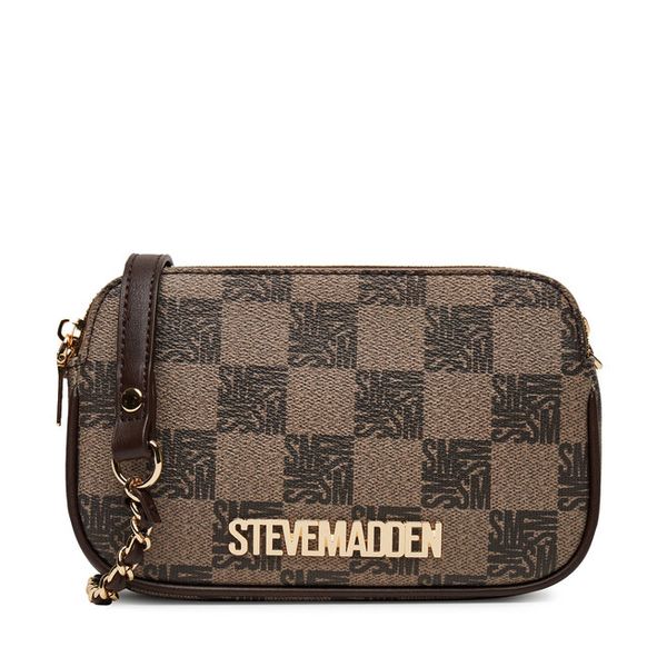 Torebka Steve Madden. Brązowe torebki klasyczne damskie Steve Madden, bez wzorów, wizytowe, bez kołnierzyka, bez ramiączek. Za 199.99 zł.