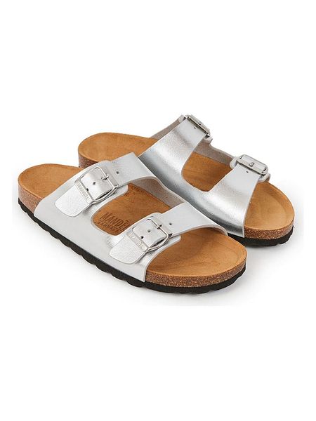 Mandel Klapki "Alberto" w kolorze kremowym rozmiar: 36. Brązowe klapki damskie Mandel, bez wzorów, bez obcasa. Za 121.99 zł.