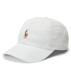 Czapka z daszkiem Polo Ralph Lauren. Białe czapki z daszkiem damskie Polo Ralph Lauren, bez wzorów. Za 259.99 zł.