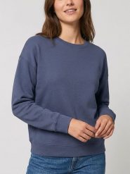 MOSS COPENHAGEN Bluza "Ima Q" w kolorze niebieskim rozmiar: M/L. Niebieskie bluzy bez kaptura damskie MOSS COPENHAGEN, l. Za 155.15 zł.