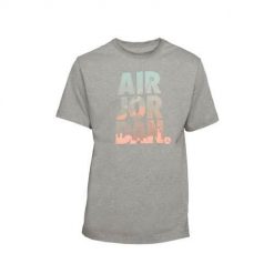 Koszulka sportowa męska Nike Jumpman Classics Graphic. Szare t-shirty sportowe męskie Nike, m, z bawełny, bez ramiączek. Za 236.00 zł.