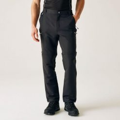 Męskie spodnie Leeslle Zip Off. Zielone szorty męskie Regatta, bez wzorów, z materiału. Za 239.70 zł.