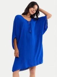 Triumph Sukienka plażowa Beach MyWear 10226474 Niebieski Relaxed Fit. Niebieskie sukienki damskie Triumph, na plażę, bez wzorów, z wiskozy, bez kołnierzyka, bez ramiączek. Za 179.99 zł.