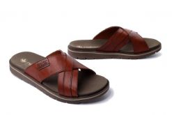 RIEKER 24393-24 brown, klapki męskie. Brązowe klapki i japonki męskie Rieker. Za 191.94 zł.