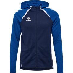Bluza dresowa z kapturem Hummel Lead 2.0. Niebieskie bluzy sportowe męskie HUMMEL, bez wzorów, z dresówki, sportowe, bez kołnierzyka, bez ramiączek. Za 286.50 zł.