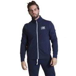 Męska bluza zapinana na zamek Summer Basic. Niebieskie bluzy bez kaptura męskie LEONE 1947 APPAREL, l, z tkaniny. Za 159.14 zł.