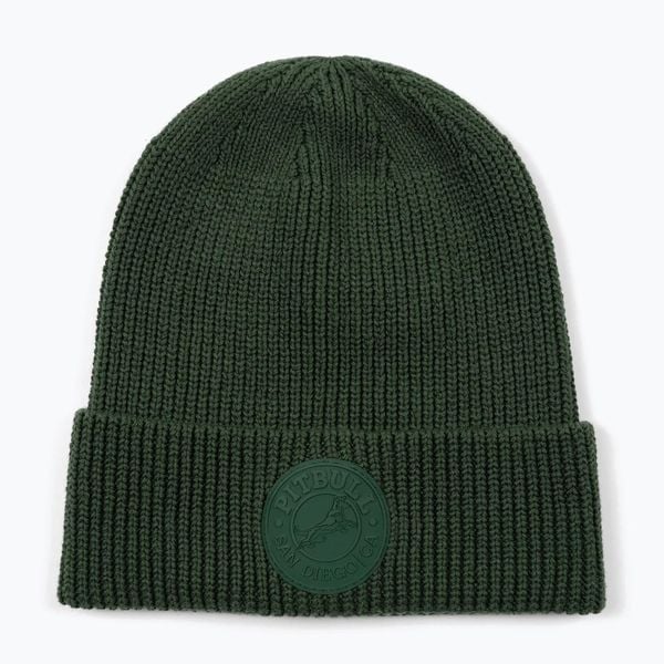 Czapka zimowa Pitbull Beanie San Diego Ca. Zielone czapki męskie PITBULL, na zimę, bez wzorów, z bawełny, sportowe. Za 62.99 zł.