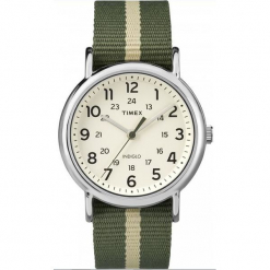 Zegarek Timex Męski TW2P72100 Weekender Indiglo zielony. Zielone zegarki męskie Timex. Za 159.00 zł.