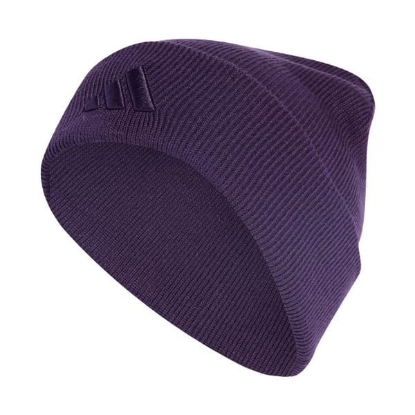 Czapka adidas New Logo Beanie Cuff S/M, 100% akryl, fioletowa. Fioletowe czapki męskie Adidas, bez wzorów. Za 91.99 zł.