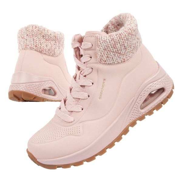 Buty damskie Skechers Uno Rugged. Czerwone buty sportowe na co dzień damskie Skechers, bez wzorów, ze skóry, trekkingowe, Skechers Sport. Za 289.00 zł.