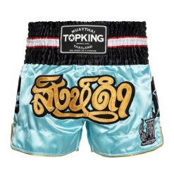 Spodenki treningowe Top King Kickboxing. Niebieskie szorty damskie TOP KING, bez wzorów, sportowe. Za 239.99 zł.