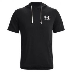 Koszulka sportowa męska Under Armour Rival Terry Lc Ss Hd. Białe t-shirty sportowe męskie Under Armour, m, z bawełny, bez ramiączek, na fitness i siłownię. Za 261.00 zł.