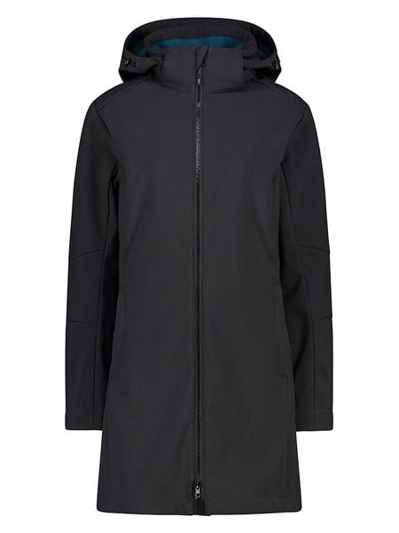 CMP Płaszcz softshellowy w kolorze antracytowym rozmiar: 38. Czarne płaszcze damskie CMP, bez wzorów, z tkaniny, sportowe. Za 234.94 zł.