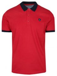 Męska Koszulka Polo - Bartex - Czerwona. Czerwone koszulki polo męskie Bartex, l, bez wzorów, z bawełny, bez ramiączek. Za 159.00 zł.