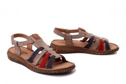 JOSEF SEIBEL 95207 616 252 Ronja 07 taupe-multi, sandały damskie. Sandały damskie Josef Seibel, bez wzorów, ze skóry, bez obcasa, na obcasie. Za 279.92 zł.