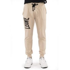 Bluza z bawełna z sznurek regulacyjny na co dzień. Brązowe bluzy bez kaptura męskie LEONE 1947 APPAREL, z bawełny. W wyprzedaży za 141.46 zł.