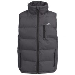 Zapięcie Trespass – męska wyściełana kamizelka Flint. Szare kamizelki męskie Trespass, m, z puchu. Za 301.99 zł.