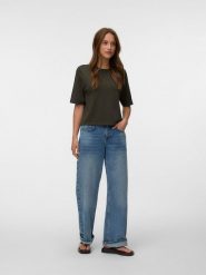 Vero Moda Sweter w kolorze khaki rozmiar: XS. Brązowe swetry klasyczne damskie Vero Moda, xs, bez kołnierzyka. Za 90.95 zł.
