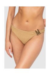 MOSCHINO Złoty dół od bikini. Żółte bikini damskie MOSCHINO, bez wzorów. W wyprzedaży za 199.99 zł.