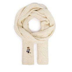 Szalik Polo Ralph Lauren. Białe szaliki i kominy damskie Polo Ralph Lauren, bez wzorów. Za 599.99 zł.