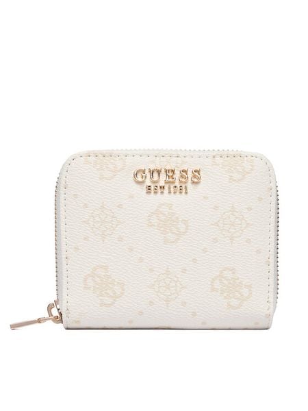 Guess Portfel Emelie Logo SWGP99 28137 Kremowy. Białe portfele damskie Guess, z aplikacjami, ze skóry. Za 192.99 zł.