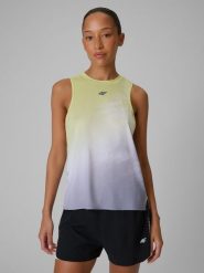 4F Top do biegania szybkoschnący damski - multikolor XS. Żółte topy damskie 4f, s, bez wzorów, bez kołnierzyka. Za 119.99 zł.