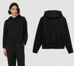 BLUZA DAMSKA 4F DRESOWA Z KAPTUREM NIEROZPINANA TSWSF255 S KOLOR CZARNY. Czarne bluzy z kapturem damskie 4f, l, z bawełny. Za 59.90 zł.