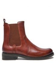 Caprice Botki 9-25304-41 Brązowy. Brązowe botki damskie Caprice, ze skóry, bez obcasa, na płaskiej podeszwie, bez zapięcia. Za 207.99 zł.