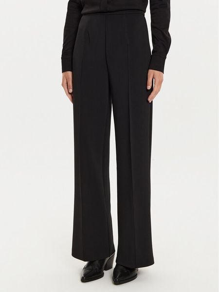 Calvin Klein Spodnie materiałowe K20K207647 Czarny Wide Leg. Czarne spodnie materiałowe damskie CALVIN KLEIN, bez wzorów, z materiału. Za 379.99 zł.