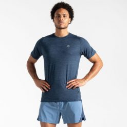 Persist męska sportowa koszulka. Niebieskie t-shirty sportowe męskie Dare 2b, l, bez ramiączek, trekkingowe. W wyprzedaży za 89.99 zł.