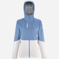 Kurtka turystyczna damska Millet Fitz Roy Jkt W wodoodporna regular fit. Białe kurtki damskie Millet, m, bez wzorów, bez kaptura. Za 773.00 zł.