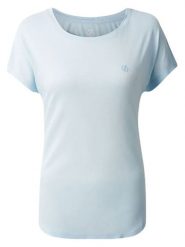 Dare 2b Koszulka sportowa "Persisting II Tee" w kolorze błękitnym rozmiar: 34. Niebieskie bluzki sportowe damskie Dare 2b, bez wzorów, z materiału, bez ramiączek. Za 43.99 zł.