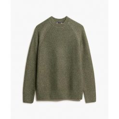 Gruby sweter z rękawami raglanowymi Superdry. Zielone swetry męskie Superdry., na zimę, m, bez wzorów, bez kołnierzyka. W wyprzedaży za 363.35 zł.
