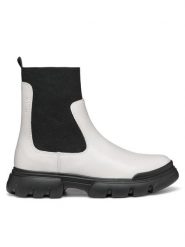 Geox Kozaki J Junette Girl J46HVC 0BCNH C1M9B S Écru. Kozaki dziewczęce Geox, bez wzorów, ze skóry, bez obcasa. Za 359.99 zł.
