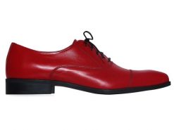 Czerwone obuwie męskie T191. Czerwone buty wizytowe męskie Modini Moda Męska, ze skóry, bez zapięcia. W wyprzedaży za 333.00 zł.