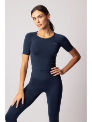 Spaio Koszulka sportowa "Adapt" w kolorze niebieskim rozmiar: XS. Niebieskie bluzki sportowe damskie Spaio, xs, z materiału, bez kołnierzyka, bez ramiączek. Za 130.99 zł.