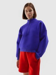 4F Bluza dresowa nierozpinana bez kaptura damska XL. Szare bluzy bez kaptura damskie 4f, xl, z dresówki. W wyprzedaży za 49.99 zł.