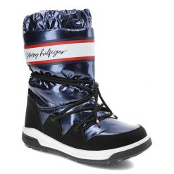 Granatowe Śniegowce Tommy Hilfiger Damskie Buty. Niebieskie śniegowce damskie Tommy Hilfiger, ze skóry ekologicznej. Za 439.00 zł.