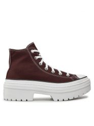 Converse Trampki Chuck Taylor All Star Lugged Heel Platform A09401C Bordowy. Czerwone trampki i tenisówki damskie Converse, bez wzorów, z materiału. Za 259.99 zł.