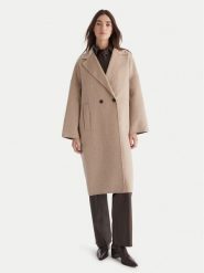 ViCOLO Płaszcz wełniany TF0003 Beżowy Regular Fit. Brązowe płaszcze damskie ViCOLO, na zimę, s, bez wzorów, z syntetyku. Za 1,079.00 zł.