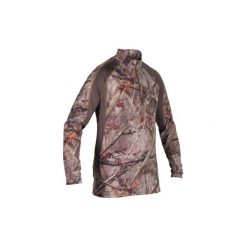 Koszulka z długim rękawem RESPI 500 CAMO. Brązowe koszulki męskie z długim rękawem SOLOGNAC, xl, z elastanu, bez ramiączek. Za 99.99 zł.