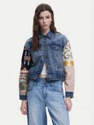 Desigual Kurtka jeansowa Cassid 25SWED59 Niebieski Regular Fit. Niebieskie kurtki damskie Desigual, xs, bez wzorów, z bawełny, bez kaptura. Za 429.99 zł.
