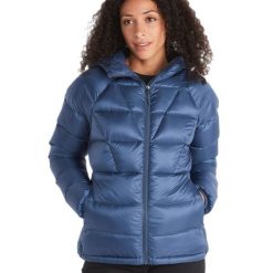 Kurtka puchowa damska Marmot Hype Down Hoody. Niebieskie kurtki damskie Marmot, m, bez wzorów, z puchu, bez kaptura. Za 649.99 zł.