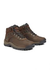 Buty trekkingowe męskie, Flume Mid WP. Brązowe buty trekkingowe męskie Timberland, z materiału, bez zapięcia. Za 499.99 zł.