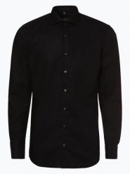 Eterna Slim Fit Koszula niewymagająca prasowania Mężczyźni Slim Fit Bawełna czarny, 44. Czarne koszule męskie Eterna Slim Fit, m, bez wzorów, z bawełny, bez kołnierzyka, bez ramiączek. Za 279.95 zł.