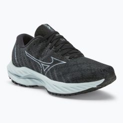 Buty do biegania damskie Mizuno Wave Inspire 19 W black/ silver/ snowcrest. Czarne obuwie do biegania damskie Mizuno, mizuno wave. Za 329.99 zł.