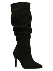 Wojas Skórzane kozaki w kolorze czarnym rozmiar: 38. Czarne kozaki damskie Wojas, bez obcasa, na szpilce. Za 545.19 zł.