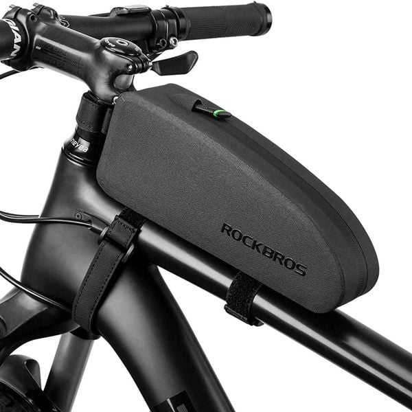 Torebka na ramę rowerową Rockbros AS-019 wodoodporna. Czarne torebki klasyczne damskie ROCKBROS, bez wzorów, z materiału, duże, bez dodatków. Za 71.00 zł.