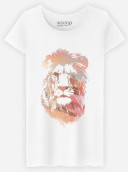 WOOOP Koszulka "Desert Lion" w kolorze białym rozmiar: M. Białe bluzki damskie Wooop, m, bez wzorów, z bawełny, bez kołnierzyka. Za 65.85 zł.
